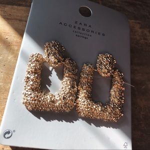 Zara Gold Statement Earrings